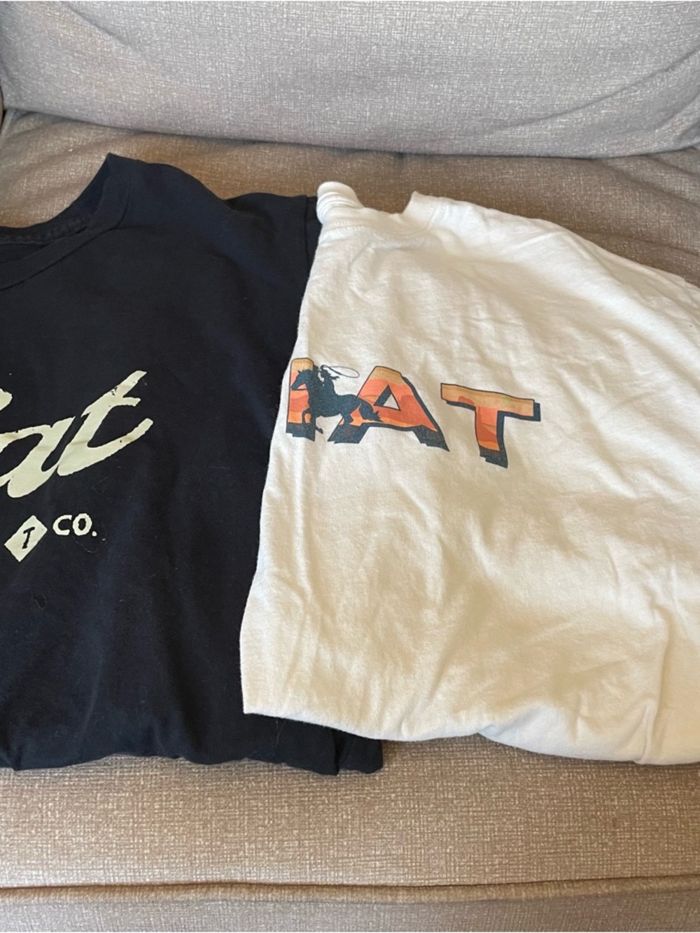 Ariat Women’s Short Sleeve Tee Bundle - Black & White with Orange Logo